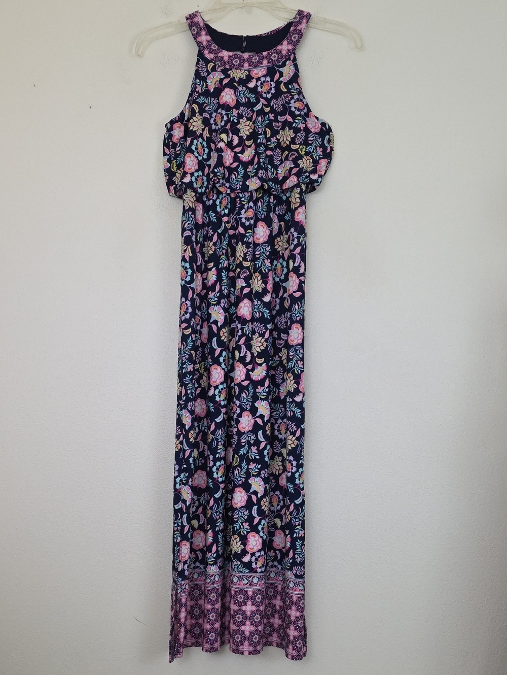 Three Pink Hearts Trixxi Sleeveless Maxi Floral Dress Youth 12